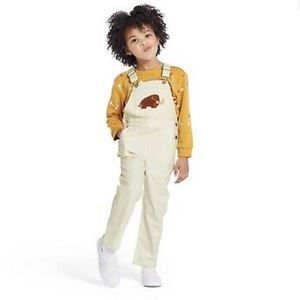 Christian Robinson white toddler overalls